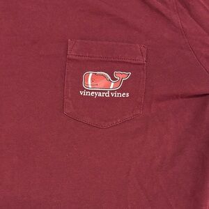 Vineyard Vines Burgundy Pocket T-Shirt